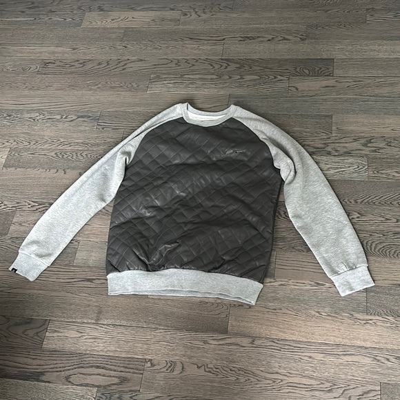 KITE Gray Quilted panel Men's Sweater Sz L - Picture 4 of 11